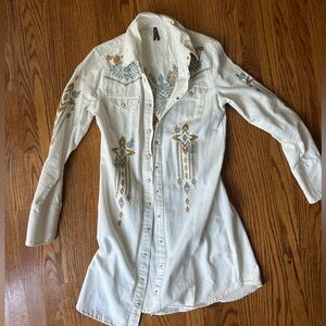 Stetson Embroidered Shirt Dress
